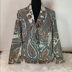 Chico’s Paisley Design Light Blazer